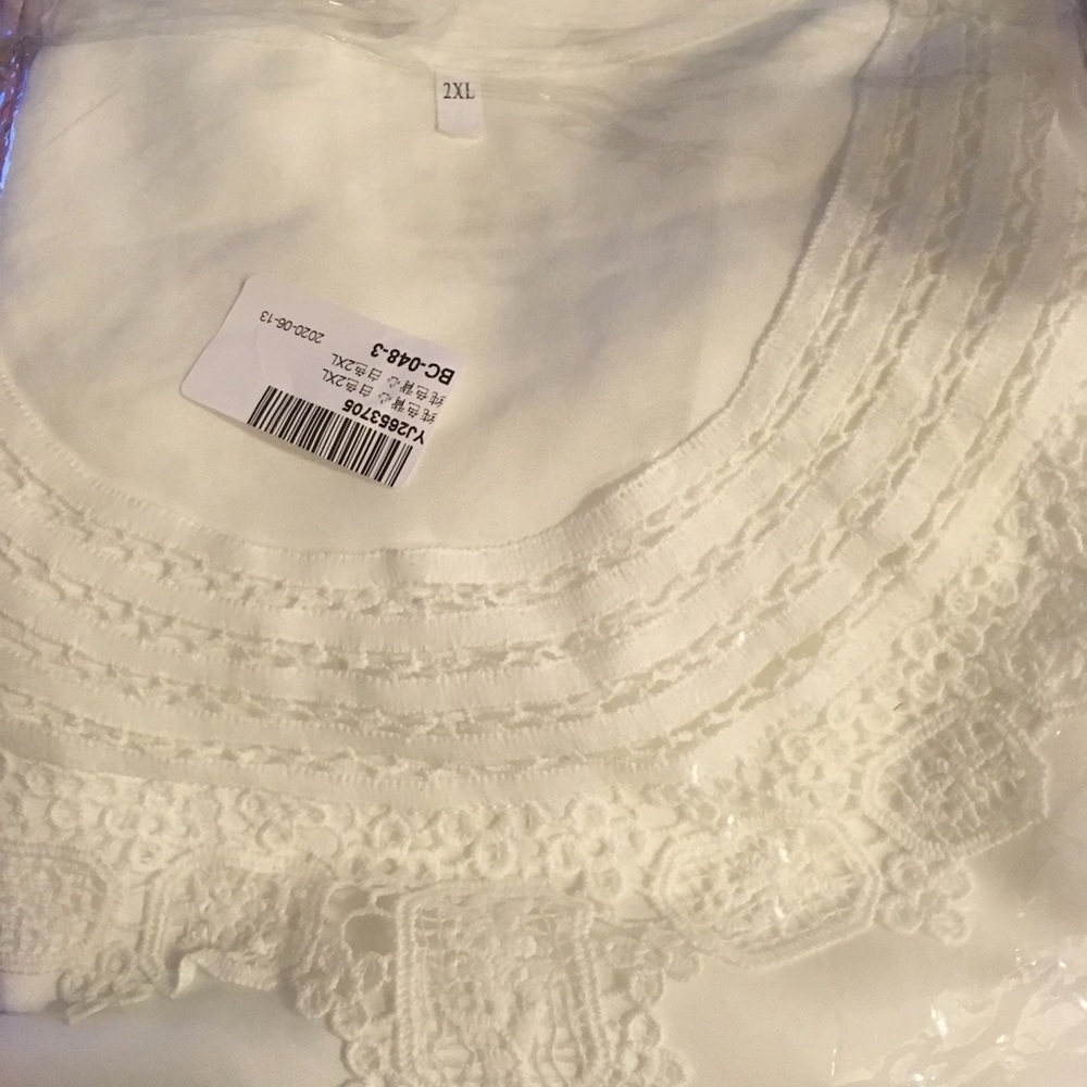 🌈3/36! NIB 4X WHITE SLEEVELESS SUMMER BLOUSE